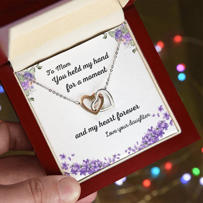 You Held My Hand For Moment Necklace Interlocking Hearts Necklace