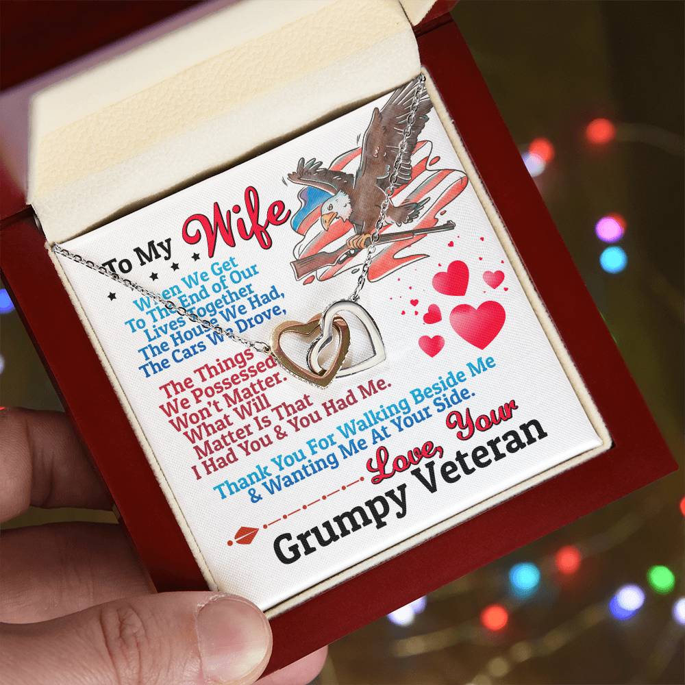 Veteran'S Wife - Interlocking Heart Necklace Interlocking Hearts Necklace