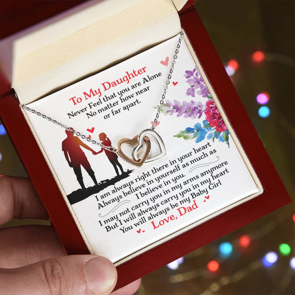 Gift For Daughter - Interlocking Heart Necklace Interlocking Hearts Necklace