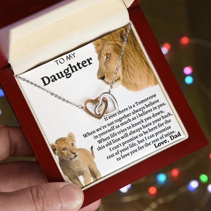 Gift For Daughter From Dad Interlocking Interlocking Hearts Necklace