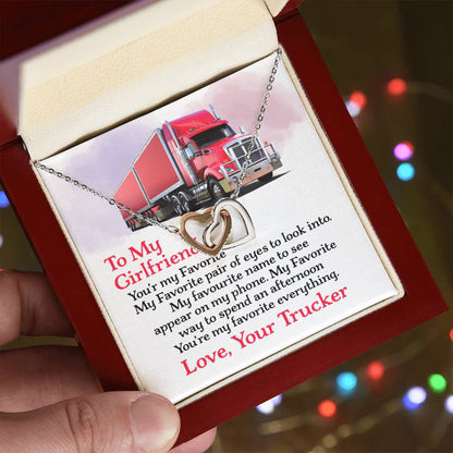 Trucker'S Girlfriend - Interlocking Heart Necklace Interlocking Hearts Necklace