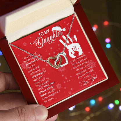 Christmas Gift For Daughter Interlocking Hearts Necklace
