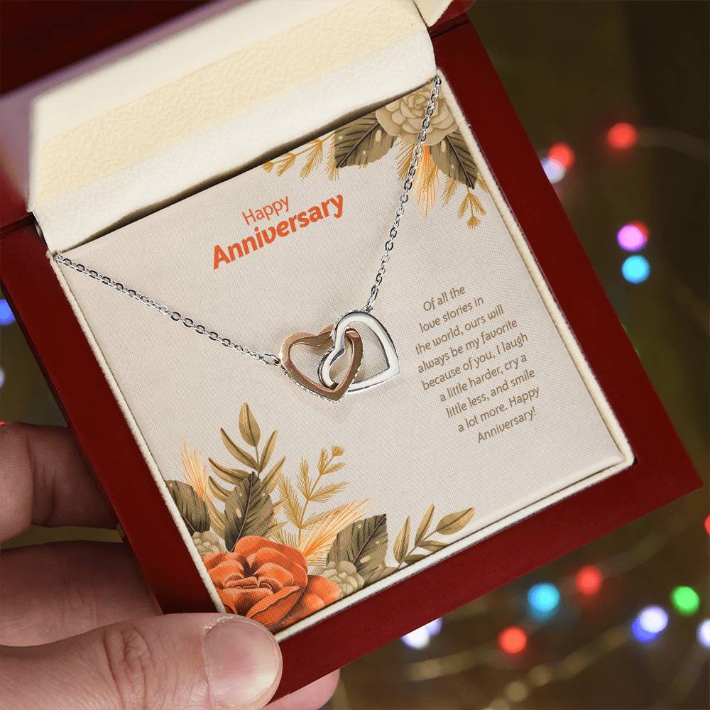 Anniversary Edition My Favorite Love Story - Interlocking Hearts Necklace