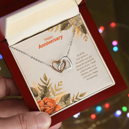 Anniversary Edition My Favorite Love Story - Interlocking Hearts Necklace