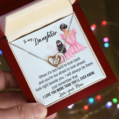 Gift For Daughter From Mom Interlocking Hearts Necklace