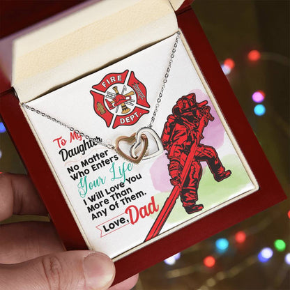 Firefighter'S Daughter - Interlocking Heart Necklace Interlocking Hearts Necklace