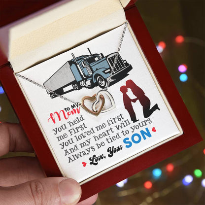 Trucker'S Mom - Interlocking Heart Necklace Interlocking Hearts Necklace