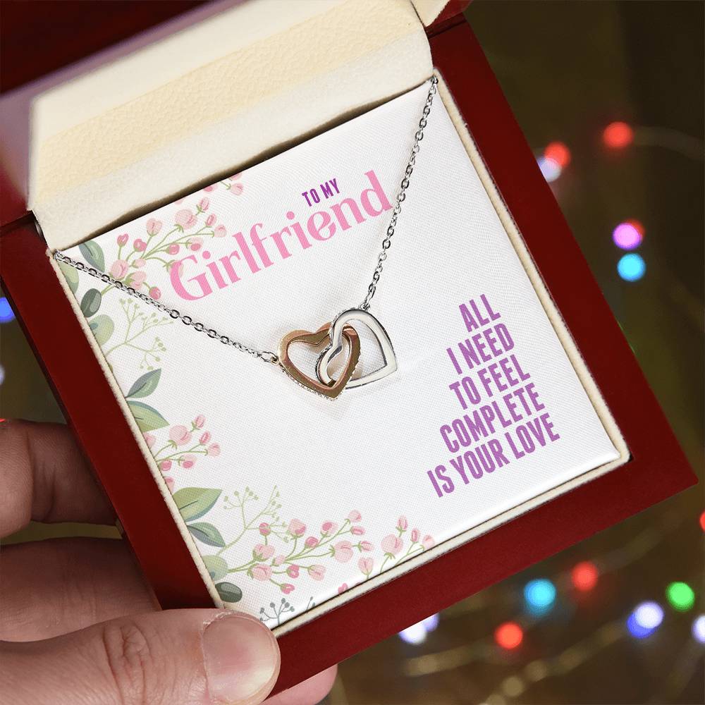 Beautiful Necklace Gift For Girlfriend Interlocking Hearts Necklace