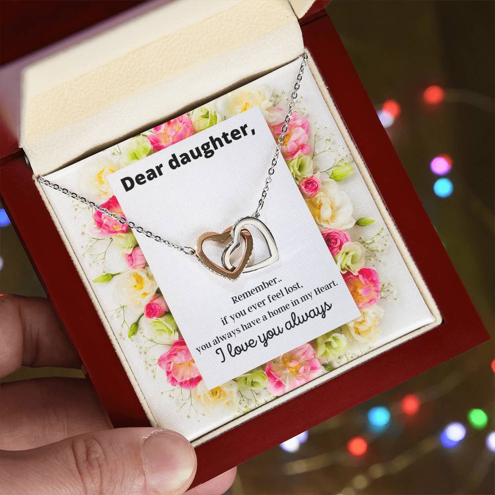 Dear Daughter Interlocking Hearts Necklace