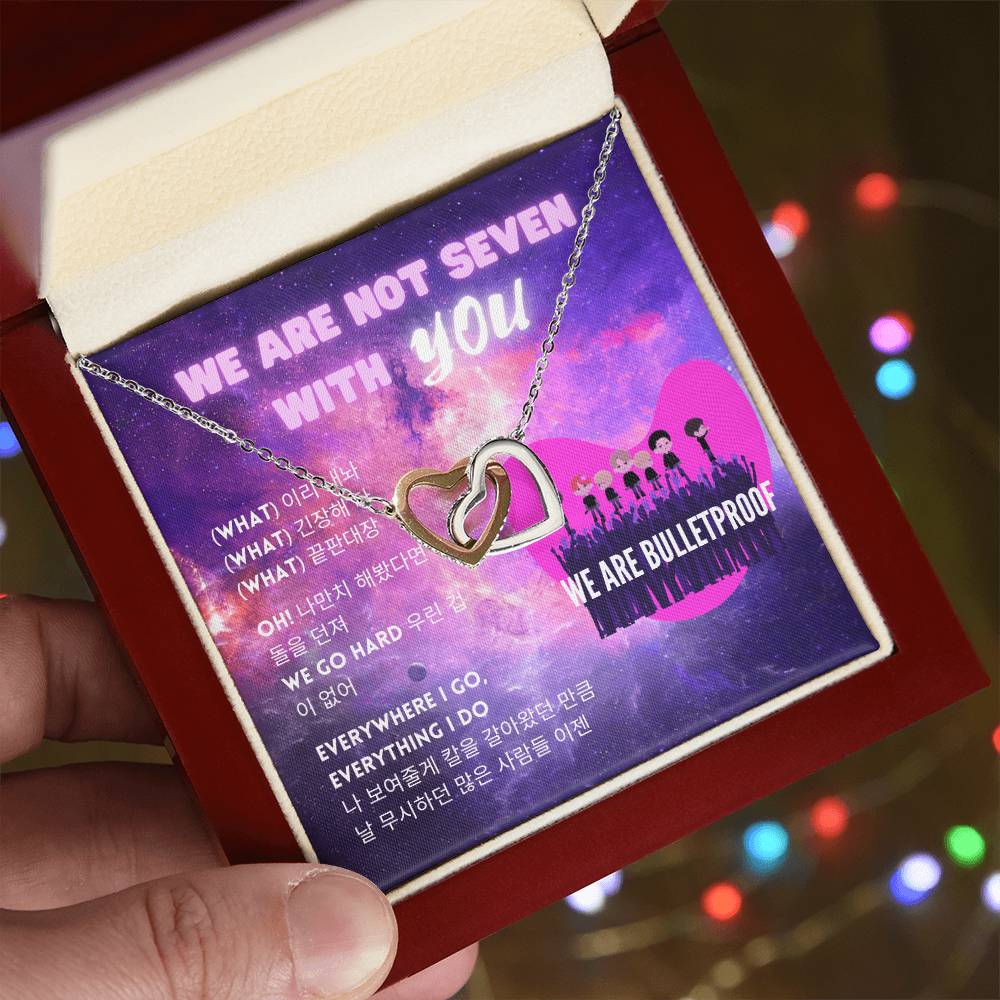 A.R.M.Y. Fan Necklace Christmas Gift Interlocking Hearts Necklace