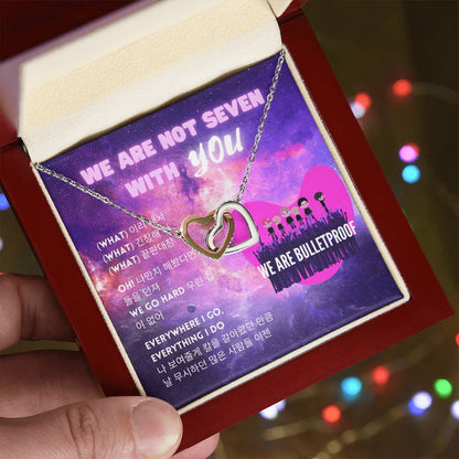 A.R.M.Y. Fan Necklace Christmas Gift Interlocking Hearts Necklace