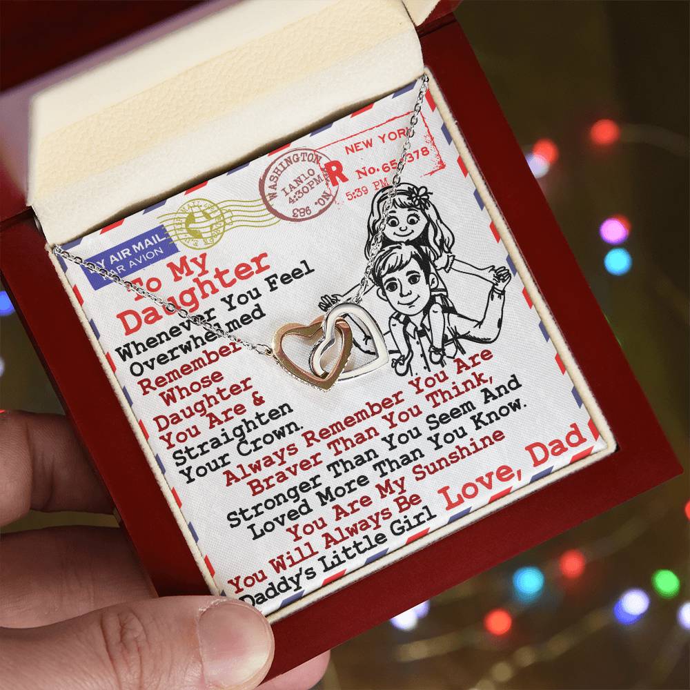 Gift For Daughter - Interlocking Heart Necklace Interlocking Hearts Necklace