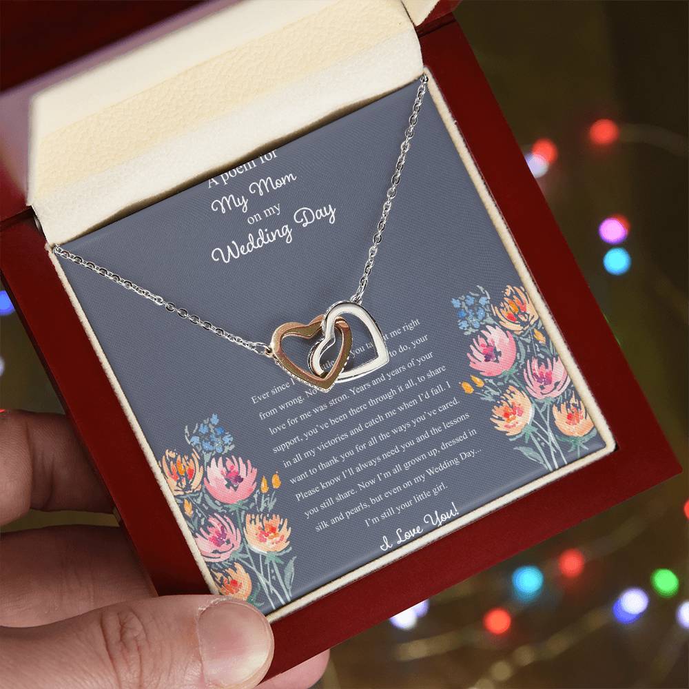 A Poem For My Mom Interlocking Hearts Necklace