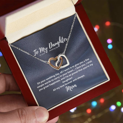 Gift For Daughter On Wedding Day From Mother - Interlocking Hearts Necklace