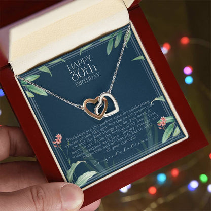 30Th Birthday Gifts For Women Necklace For Her 3 Decade Jewelry 30 Years Old 30Th Birthday Gift Necklace Jewelry Gift For Her Interlocking Hearts Necklace