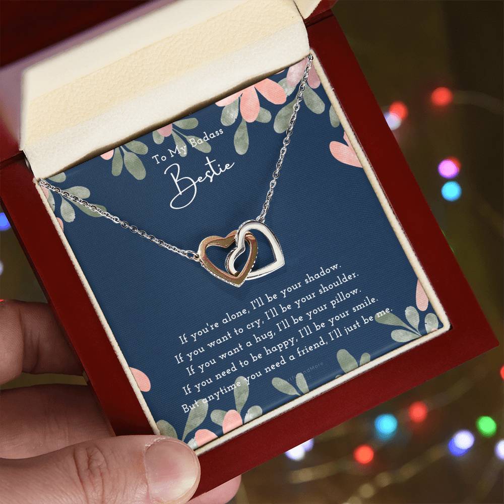 Best Friend Necklace Best Friend Gift Gift For Friend Friendship Interlocking Necklace Friend Forever Gifts Interlocking Hearts Necklace