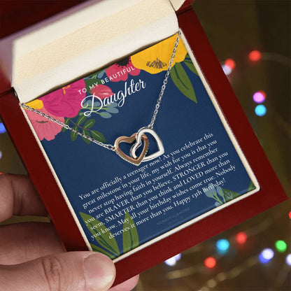 Gift For 13 Year Old Girl Gifts 13Th Birthday Girl 13Th Birthday Gift Thirteenth Birthday Necklace Teen Birthday Gift Official Teenager Interlocking Hearts Necklace