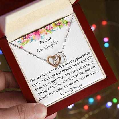 Two Hearts Forever And Always Necklace Interlocking Hearts Necklace