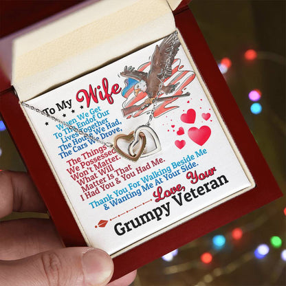 Veteran'S Wife - Interlocking Heart Necklace Interlocking Hearts Necklace