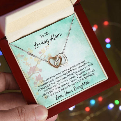 You'Ll Always Be My Loving Mother Interlocking Hearts Necklace