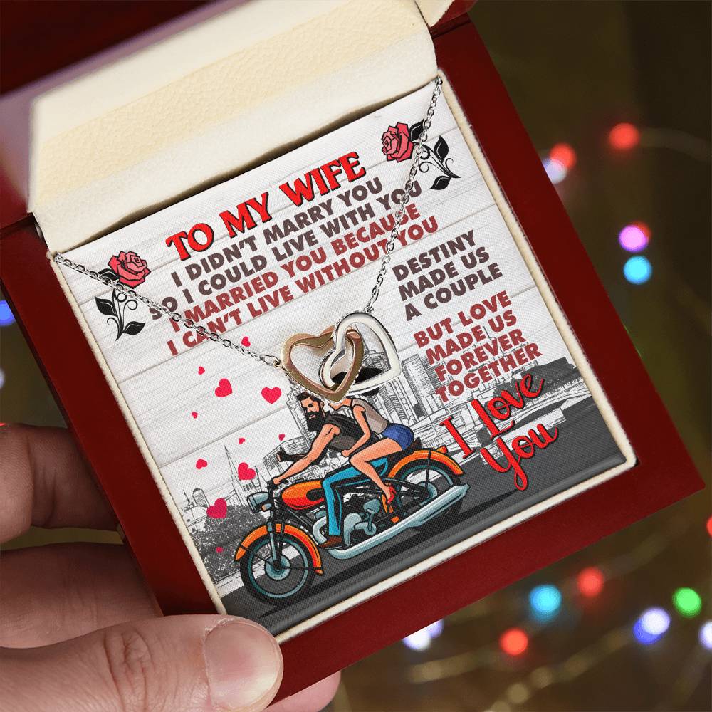 Biker'S Wife - Interlocking Heart Necklace Interlocking Hearts Necklace