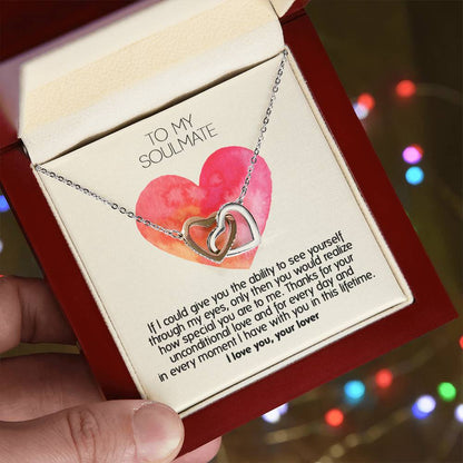 Unique Necklace For Your Soulmate - Give The Gift Of Love Interlocking Hearts Necklace