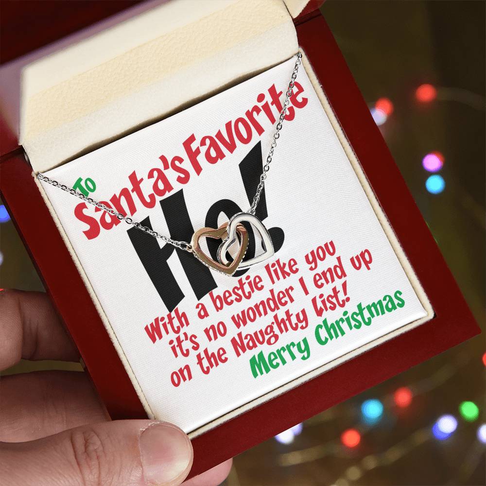 Favorite Ho Bestie Interlocking Hearts Necklace