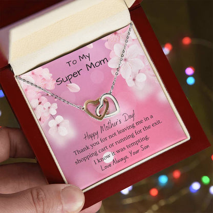From Son To Mom Enduring Love Interlocking Hearts Necklace
