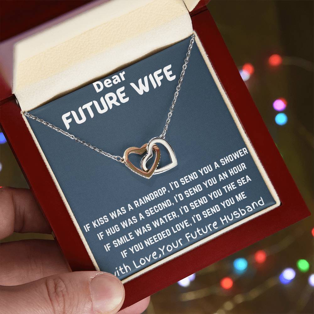 Gift For Future Wife Interlocking Hearts Necklace