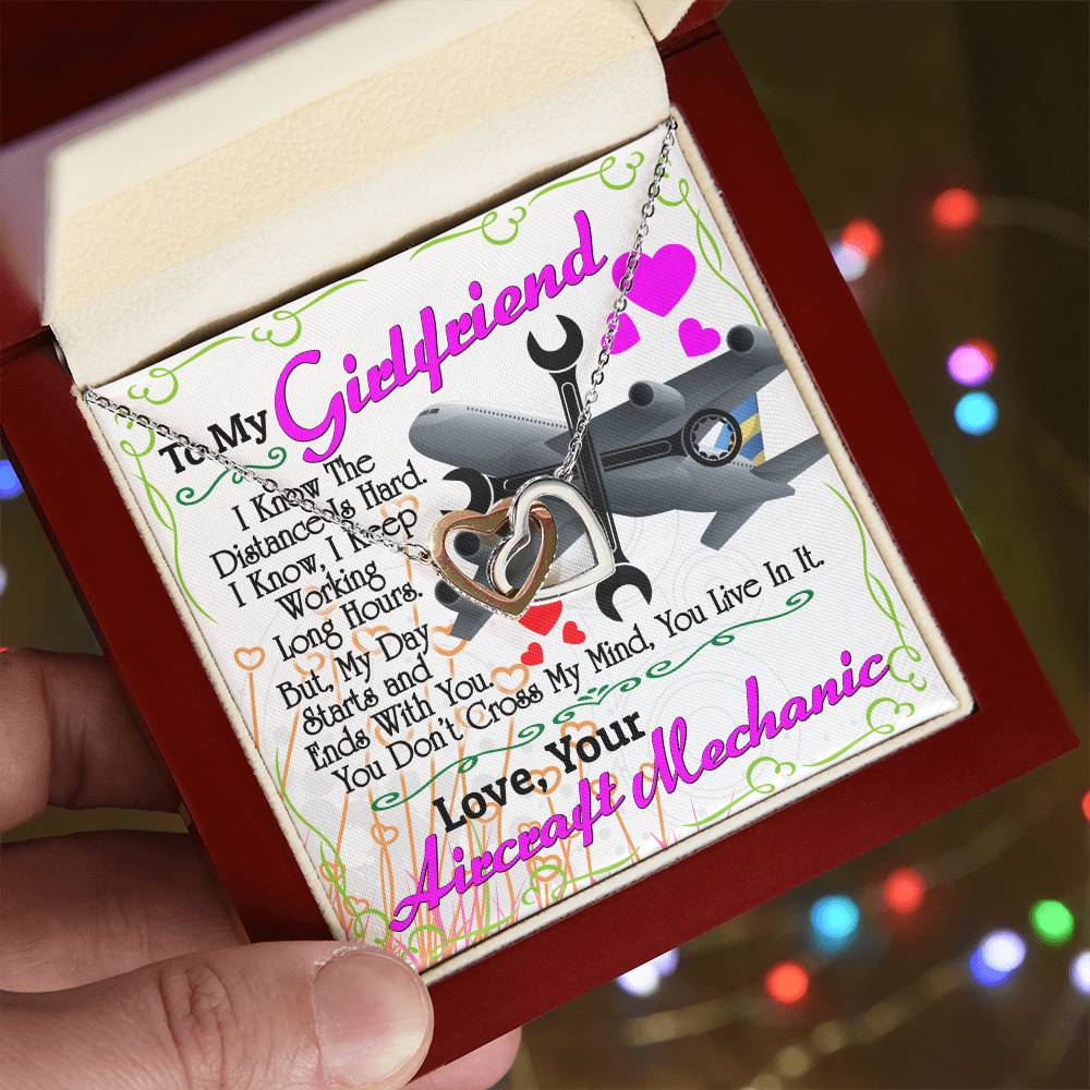 Aircraft Mechanic'S Girlfriend - Interlocking Heart Necklace Interlocking Hearts Necklace