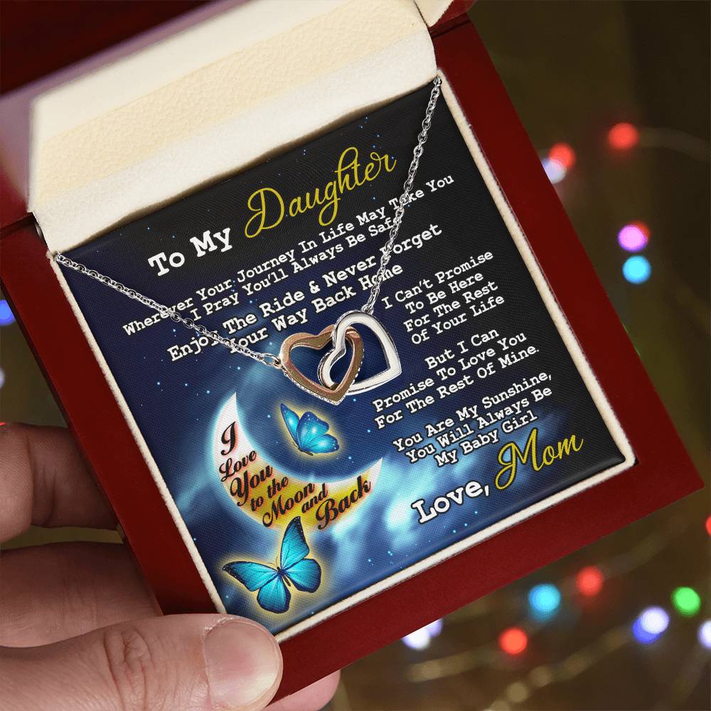 Gift For Daughter - Interlocking Heart Necklace Interlocking Hearts Necklace