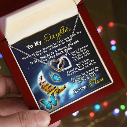 Gift For Daughter - Interlocking Heart Necklace Interlocking Hearts Necklace