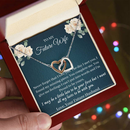 Gift For Future Wife Interlocking Hearts Necklace