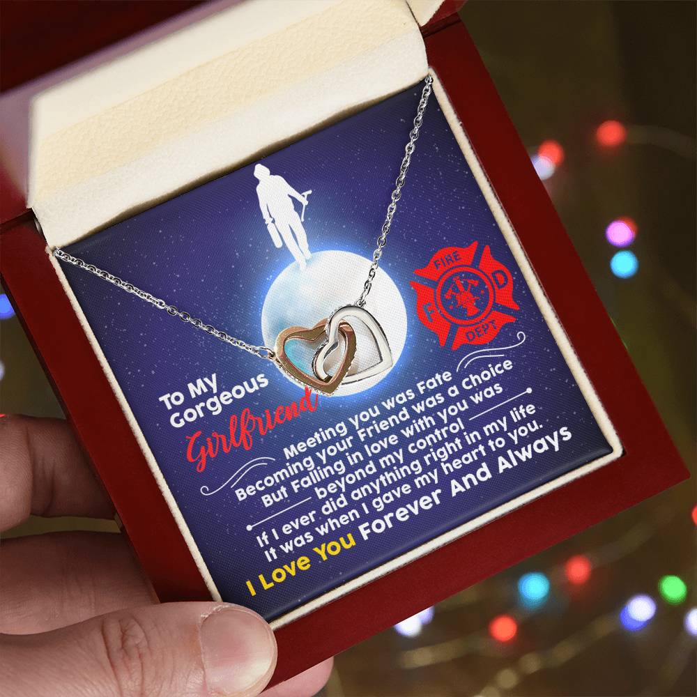 Firefighter'S Girlfriend - Interlocking Heart Necklace Interlocking Hearts Necklace