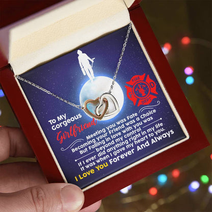 Firefighter'S Girlfriend - Interlocking Heart Necklace Interlocking Hearts Necklace