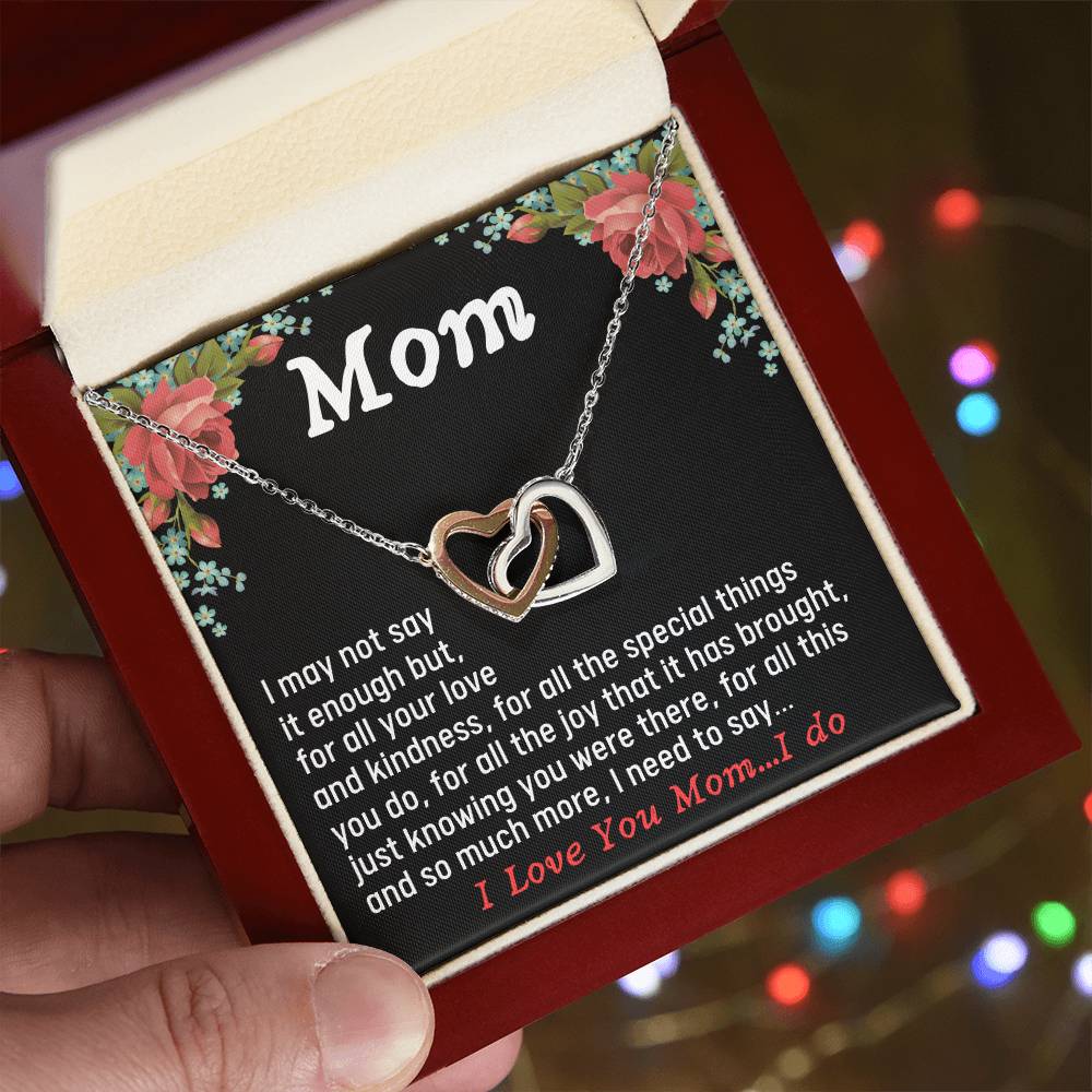 For All The Joy It Has Brought Just Knowing You Were There - Necklace Interlocking Hearts Necklace