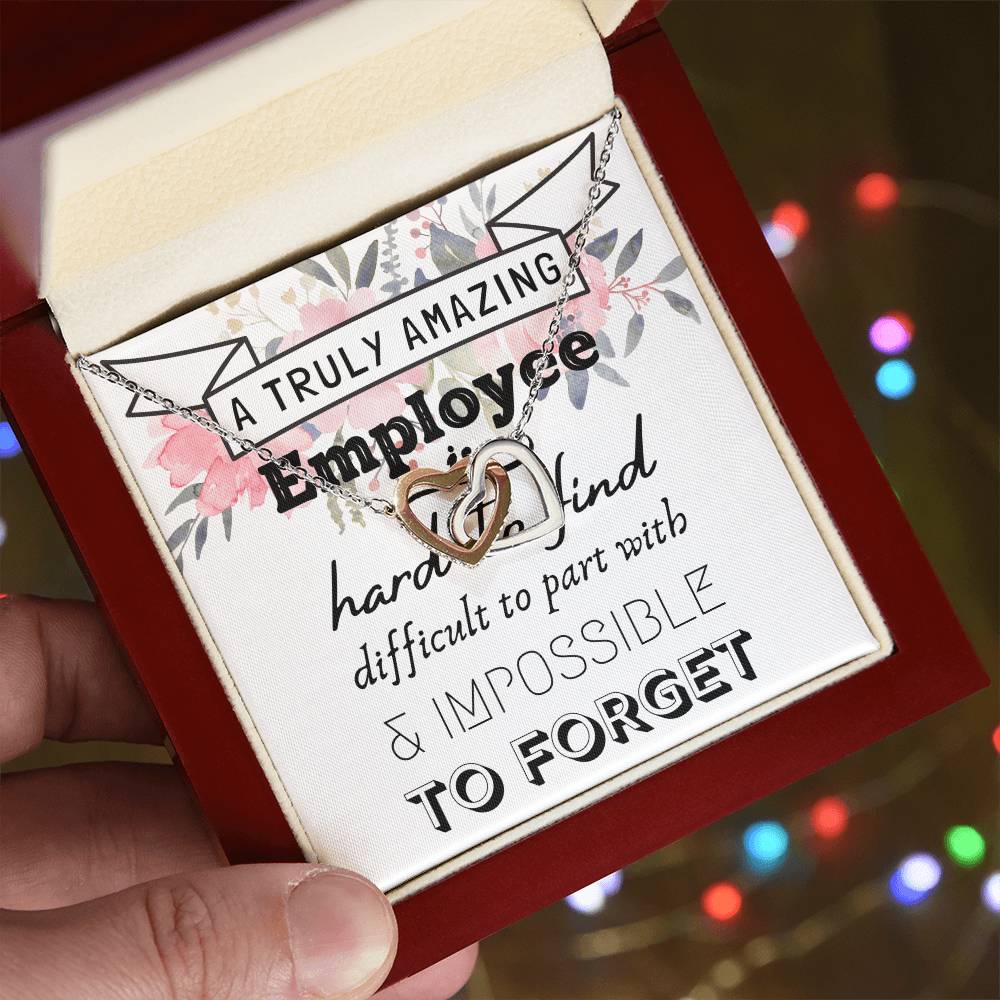 Gift For Employee Employee Appreciation Gift A Truly Amazing Employee Gift Interlocking Hearts Necklace