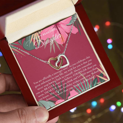 Gift For 13 Year Old Girl Gifts 13Th Birthday Girl 13Th Birthday Gift Thirteenth Birthday Necklace Teen Birthday Gift Official Teenager Interlocking Hearts Necklace