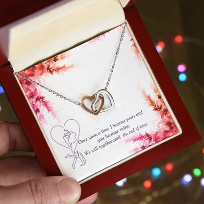 Together Until The End Of Time - Ih Interlocking Hearts Necklace