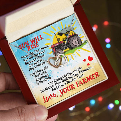 Farmer'S Girl - Interlocking Necklace Interlocking Hearts Necklace