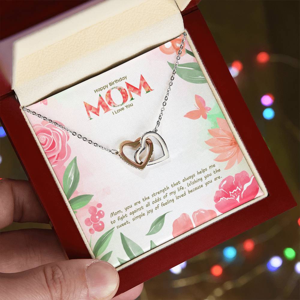 Birthday Edition Wishing You A Sweet And Simple Joy Of Love! - Interlocking Hearts Necklace