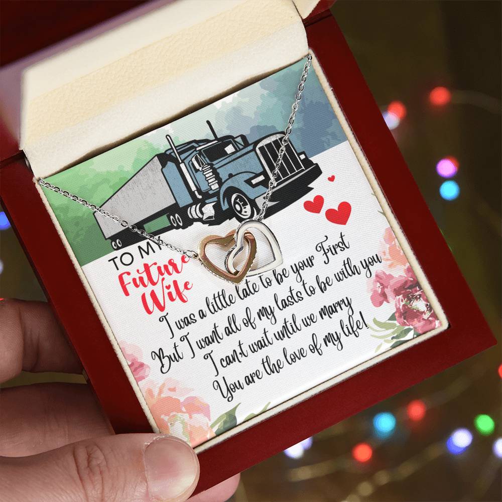 Trucker'S Future Wife - Interlocking Heart Necklace Interlocking Hearts Necklace