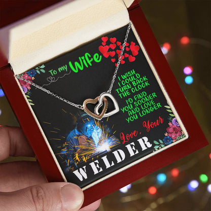 Welder'S Wife Interlocking Heart Necklace Interlocking Hearts Necklace