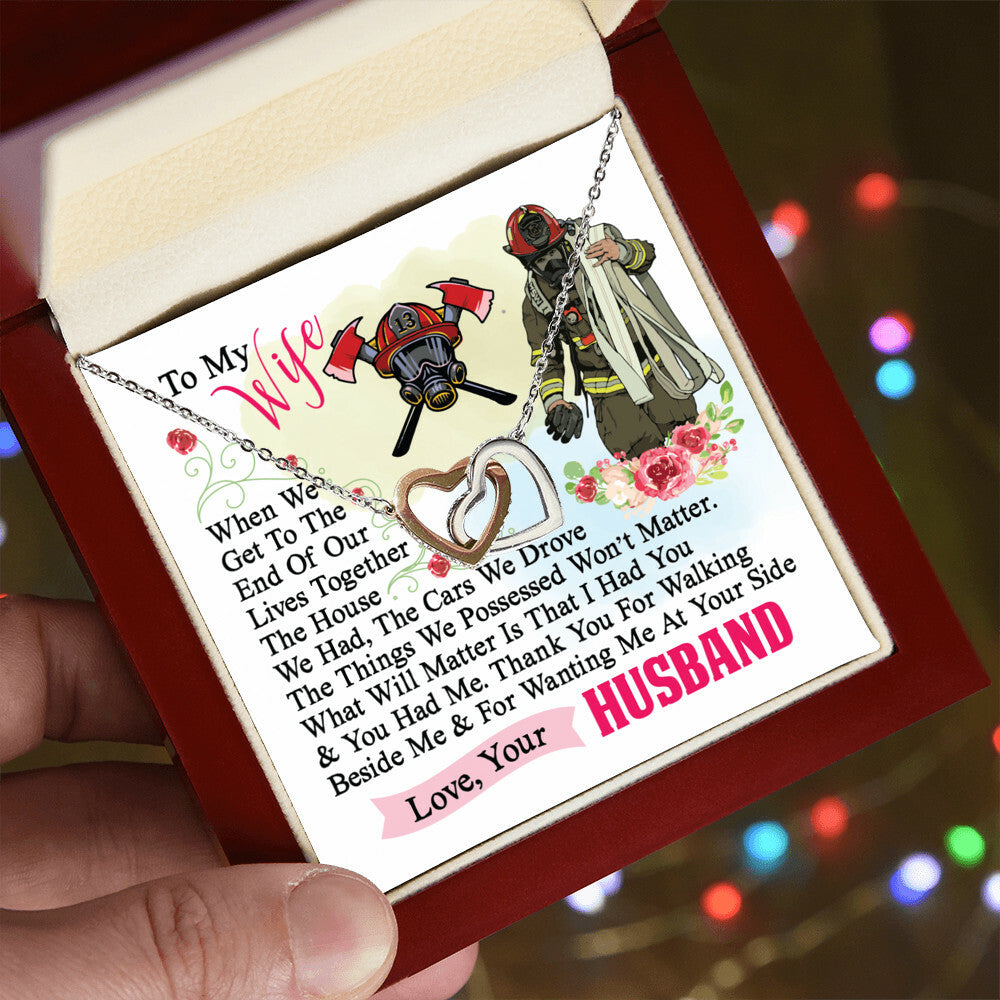 Firefighter'S Wife - Interlocking Heart Necklace Interlocking Hearts Necklace