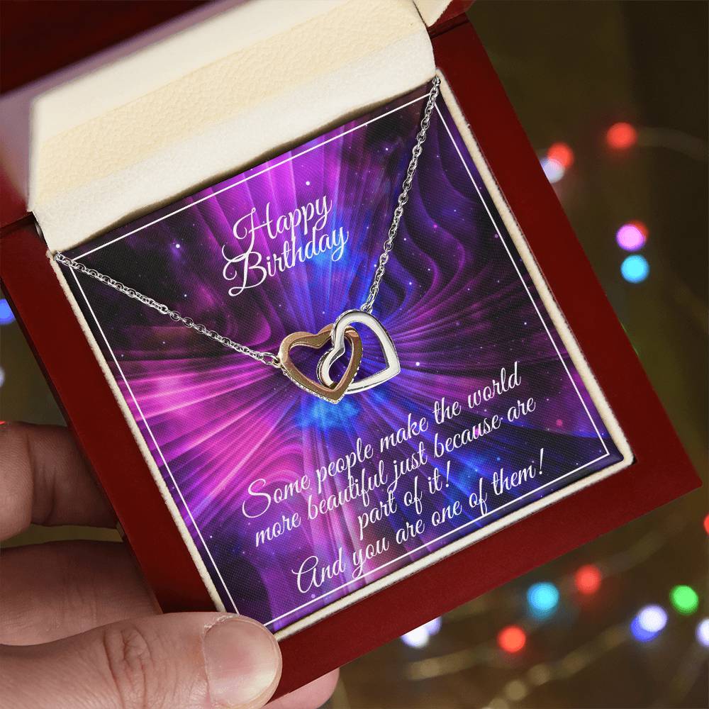 Two Hearts Necklace Interlocking Hearts Necklace