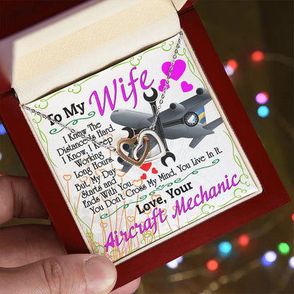 Aircraft Mechanic'S Wife - Interlocking Heart Necklace Interlocking Hearts Necklace