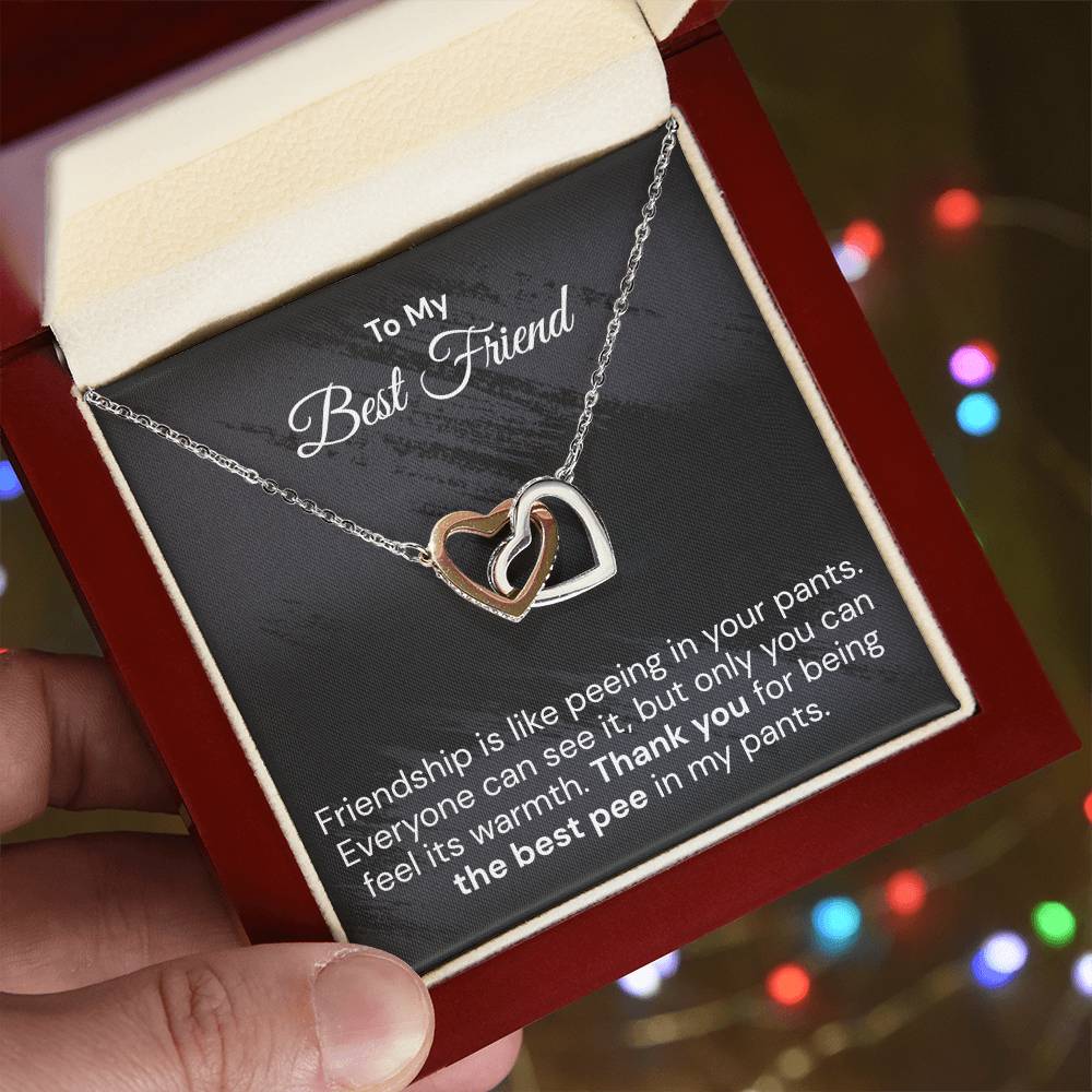 Funny Gift For Your Best Friend - Interlocked Hearts Necklace Interlocking Hearts Necklace