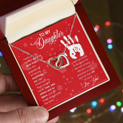 Christmas Gift For Daughter Interlocking Hearts Necklace