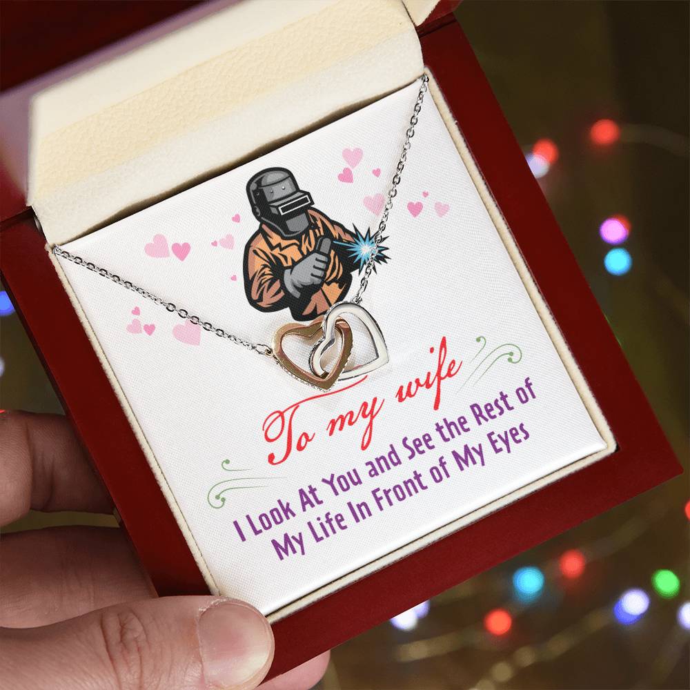 Welder'S Wife - Interlocking Heart Necklace Interlocking Hearts Necklace