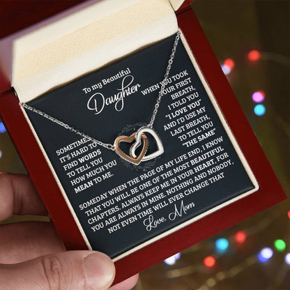 Your First Breath Interlocking Hearts Necklace